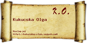 Kukucska Olga névjegykártya