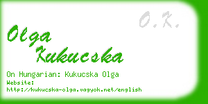 olga kukucska business card